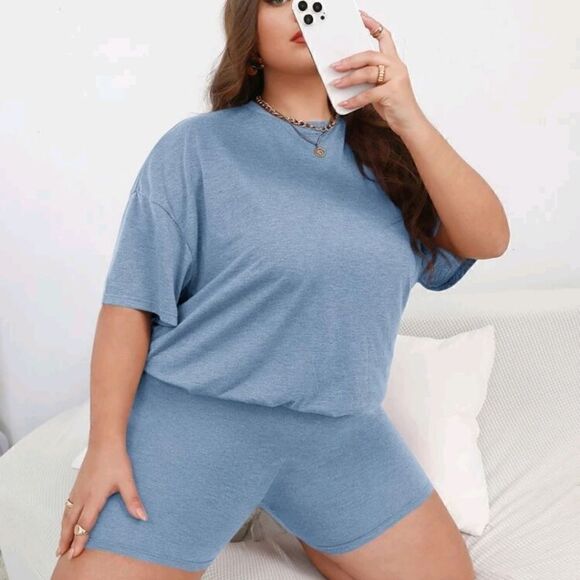Shein Biker Short Set  - Picture 1 of 4